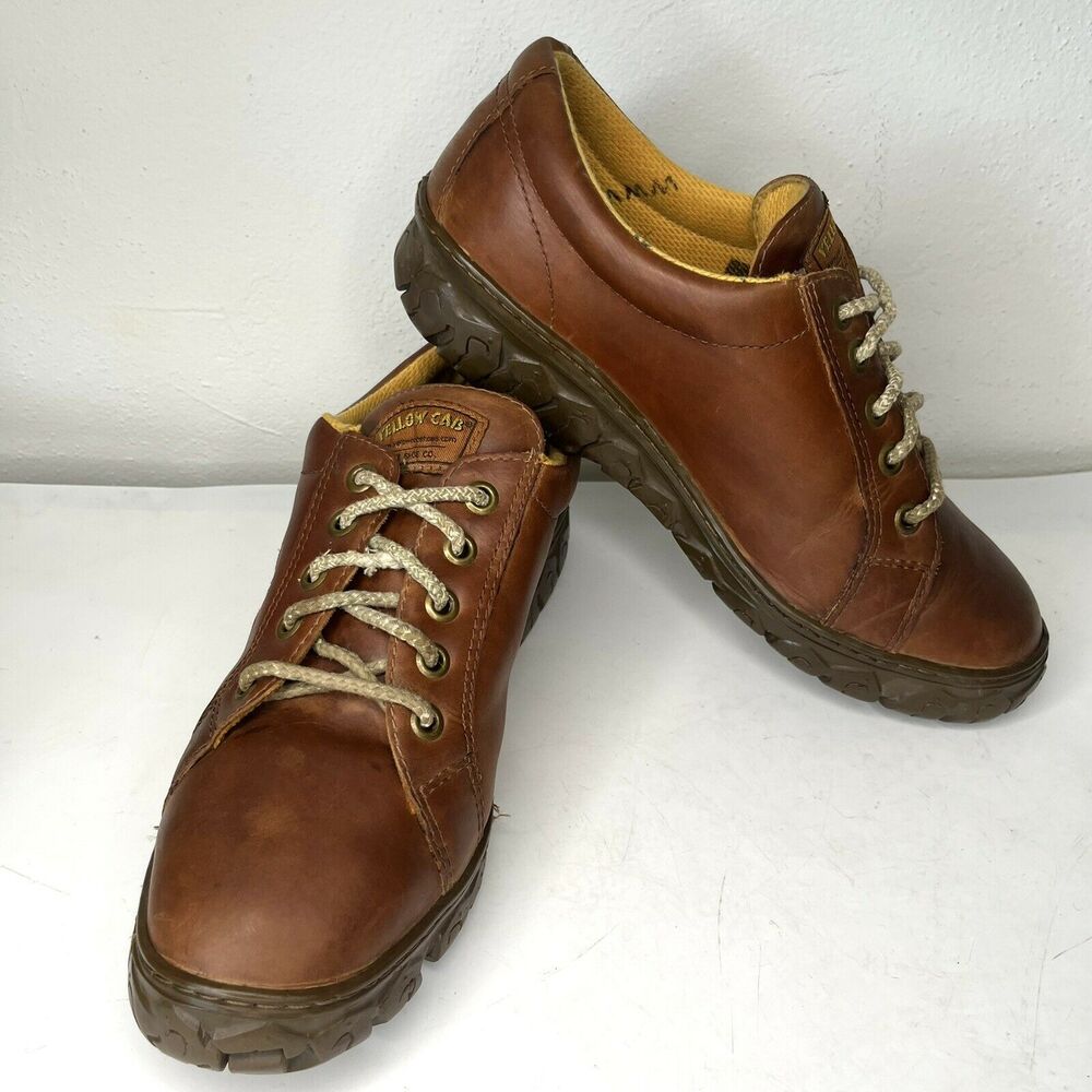 Yellow Cab Industrial Brown Leather Lace Up Chunky Boots size 46 (13)